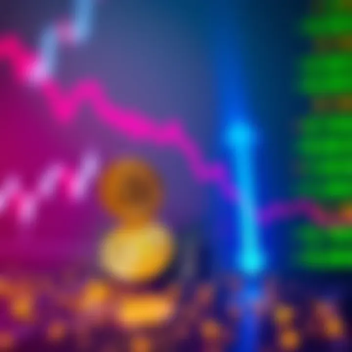 Graph showing a significant decline in Bitcoin and Ethereum prices with downward arrows