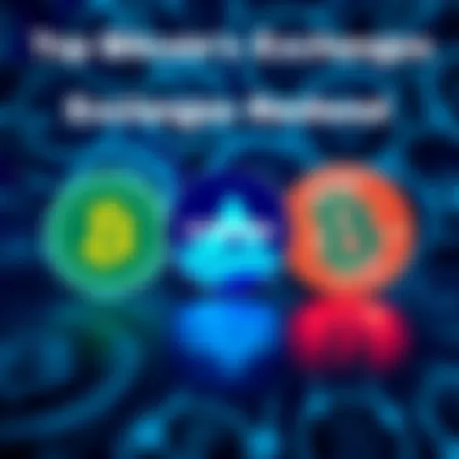 Three logos representing Kraken, River, and Strike Bitcoin exchanges with a background of digital currency symbols
