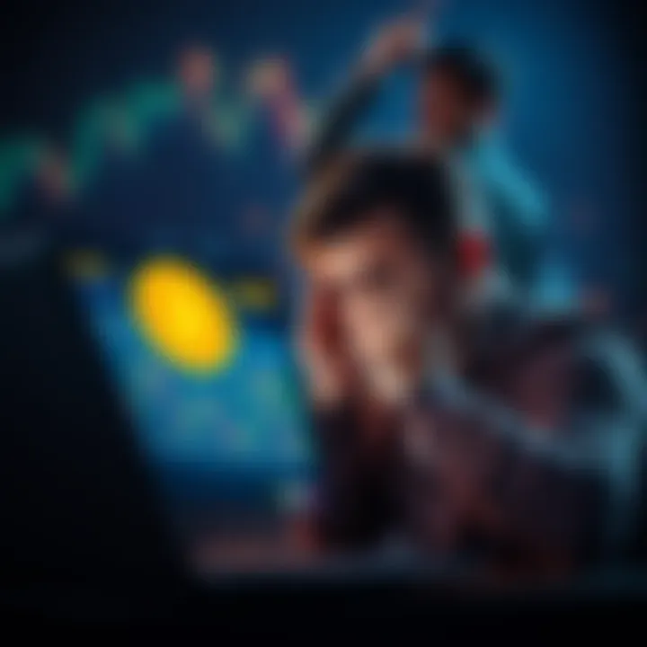 Bitcoin fees on a digital platform A person looking frustrated while checking Bitcoin fees on a laptop screen, showing high transaction costs.