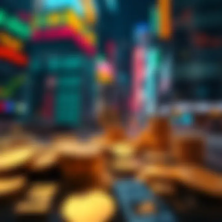 Visual representation of Bitcoin's influence disrupting traditional finance