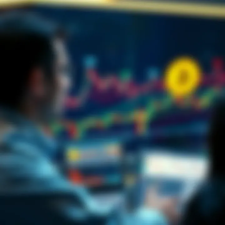 Bitcoin Trading Outlook Ahead of FOMC Meeting Traders analyzing Bitcoin market trends with charts and graphs