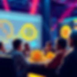 A group of people discussing Bitcoin on online forums, sharing insights and opinions about cryptocurrency.