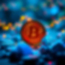 Bitcoin symbol with a bright future A glowing Bitcoin symbol representing optimism for its future until 2050