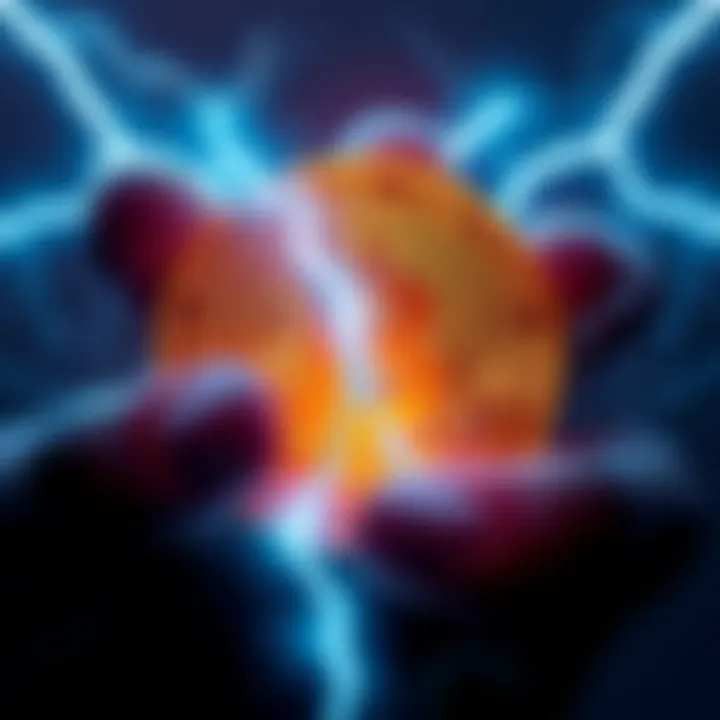 The Fragile Future of Bitcoin A visual representation of Bitcoin under threat, illustrating elements like a cracked digital coin, lightning bolts symbolizing the Lightning Network, and shadows representing government intervention.