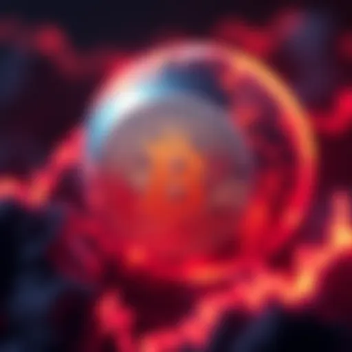 A visual representation of Bitcoin with a globe in the background, showcasing its potential impact on global monetary policy and economies.