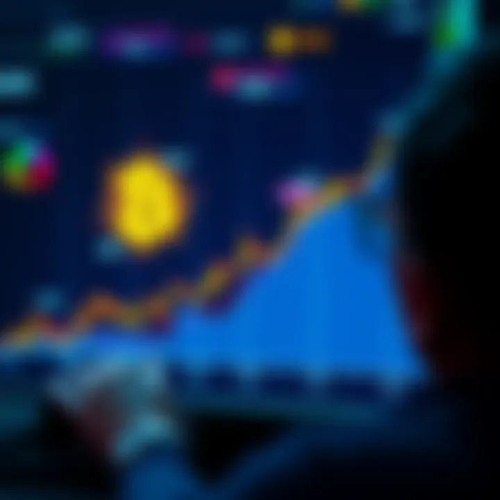 A person looking at a chart showing Bitcoin growth and setting acquisition goals for 2025.