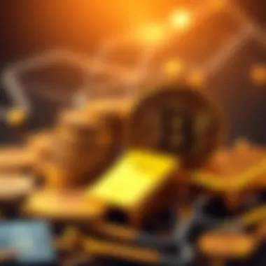A visual showing Bitcoin coins alongside gold bars, symbolizing the comparison between the two assets for investment.