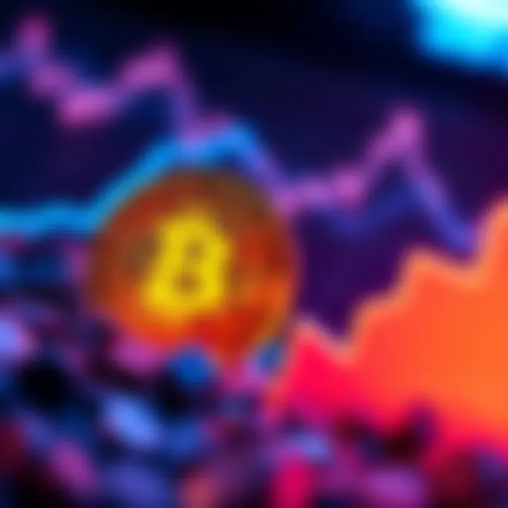 A Bitcoin symbol next to a graph showing upward growth, representing financial hope and potential against inflation.