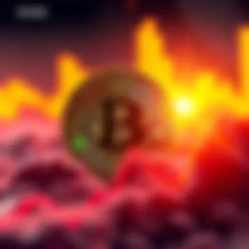 Bitcoin symbol with a rising trend line showing continuous growth above $100,000