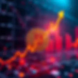 Graph showing Bitcoin price rising with AI symbols in the background