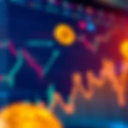 Crypto traders focusing on Bitcoin while altcoins drop in value, with Bitcoin shown rising on a chart alongside declining altcoin graphs.