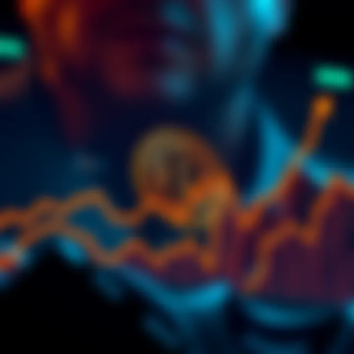 A chart showing Bitcoin price changes from 2025 to 2026 with upward and downward trends marked