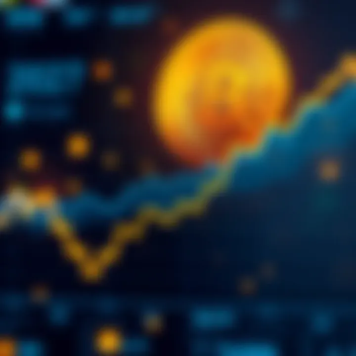 Bitcoin growth graph A graph showing Bitcoin's price rising steadily over time, indicating a potential increase of 30% annually.
