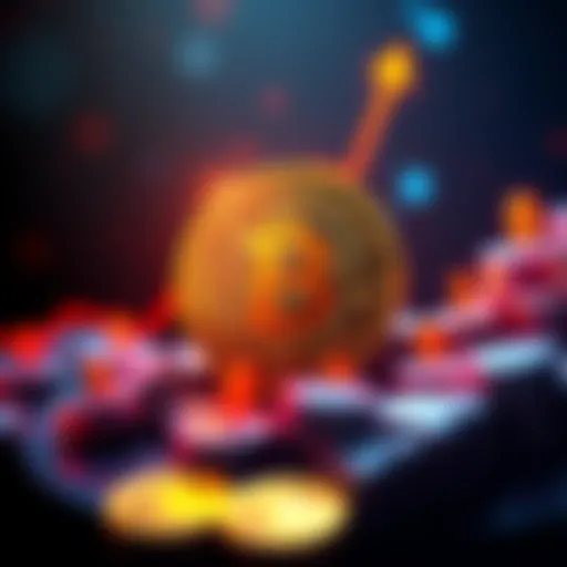 Graphic showing potential growth of 0.02 BTC investment if Bitcoin reaches $500,000 with rising charts and dollar signs