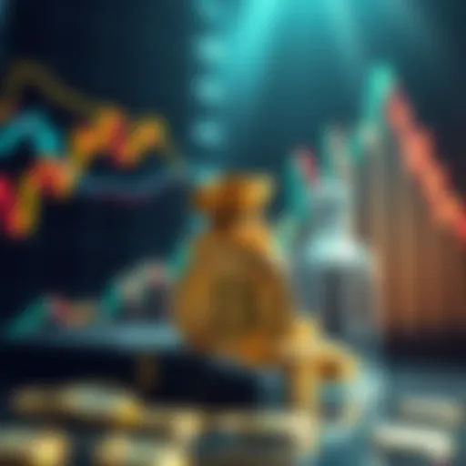 A chart showing Bitcoin's upward trend with a secure $5,000 investment in the foreground, symbolizing profit without loss.