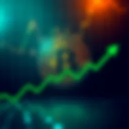 A Bitcoin symbol overlaying a green upward trend line on a digital graph, representing growth and resilience in the market.