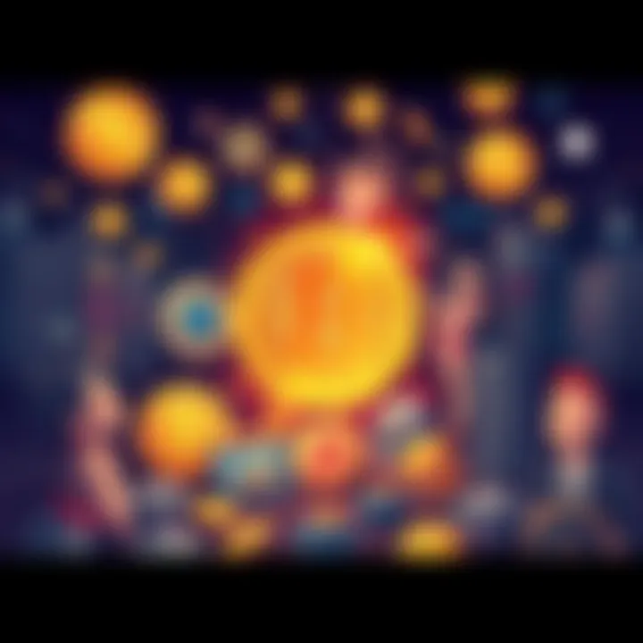 A Visual Exploration of Bitcoin Trading Strategies A thought-provoking illustration depicting the dichotomy between holding and trading Bitcoin, featuring symbols of crypto culture and emotional expressions