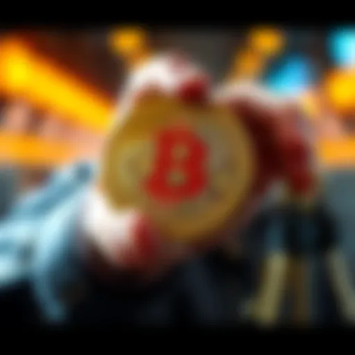 A person securely holding a Bitcoin symbol and a set of keys, representing the importance of key security in cryptocurrency holdings.