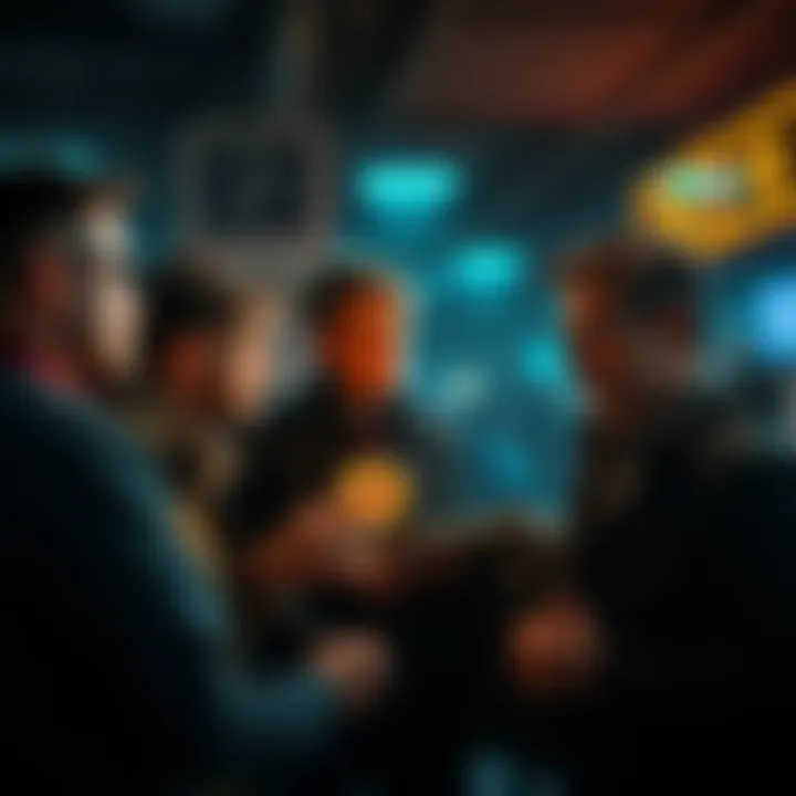 A group of people discussing their emergency funds in cryptocurrency, showing concern for the upcoming recession.