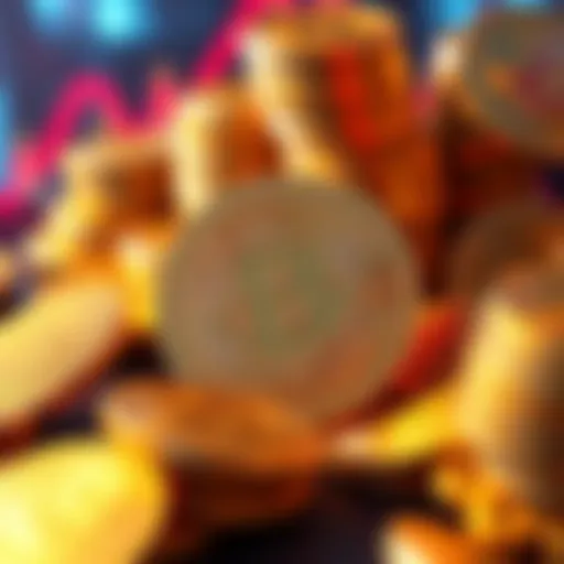 A visual representation of Bitcoin coins representing a rise in holdings, highlighting the significant increase in value to $42 billion.