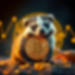 A honey badger representing Bitcoin, symbolizing resilience in cryptocurrency, with a Bitcoin logo in the background.