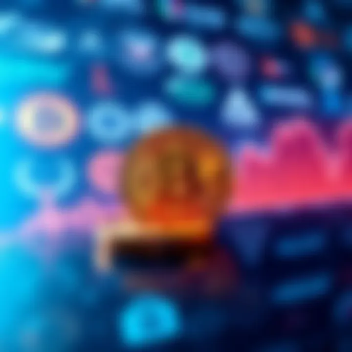 Graph showing Bitcoin's price trends with institutional logos in the background