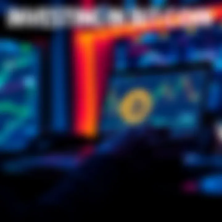 A person looking at a Bitcoin chart on a laptop, symbolizing investment in cryptocurrency.