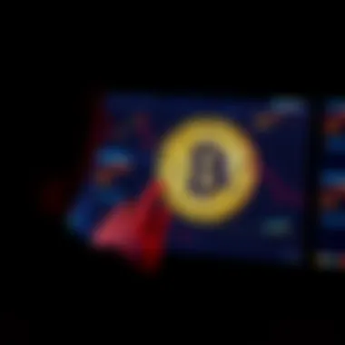 A person looking at a Bitcoin symbol on a screen, with a dark background representing uncertainty in lesser-known cryptocurrencies.