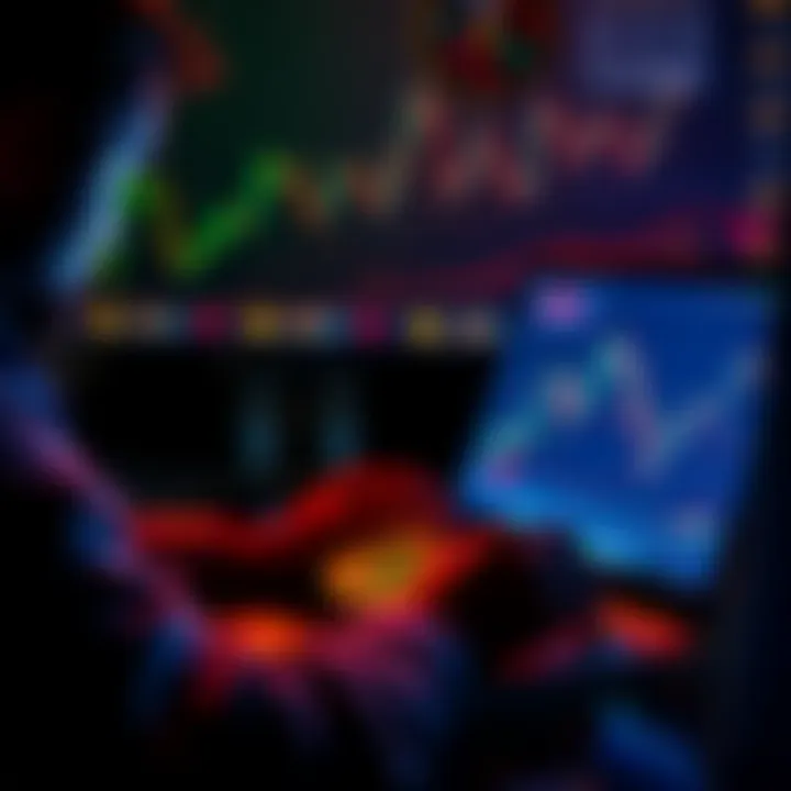 A person looking at a Bitcoin chart on a laptop, considering investment options.