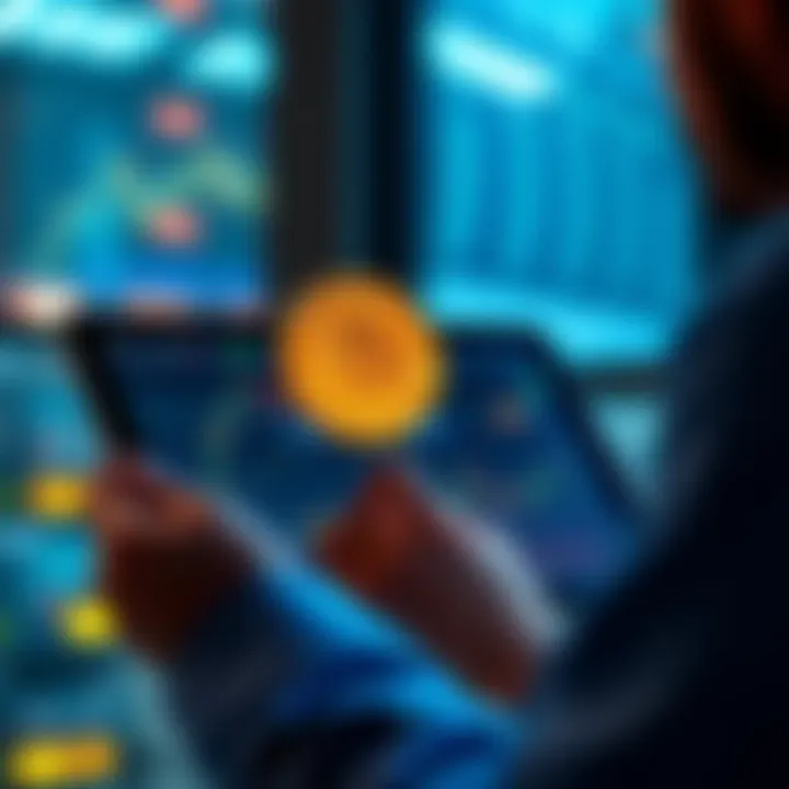 A person examining a Bitcoin chart on a tablet while considering investment options.