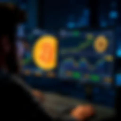 A person looking at a computer screen displaying Bitcoin stats and charts, reflecting on an investment made in 2010 for $3.48.