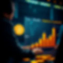 A graph showing the percentage of wealth professionals allocate to Bitcoin investments, with diverse opinions depicted.