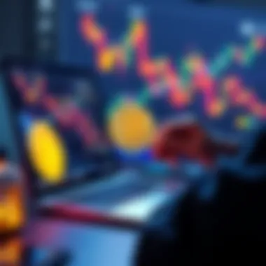 A person analyzing Bitcoin trends on a laptop with charts and graphs in view, representing the value of owning Bitcoin in 2026.