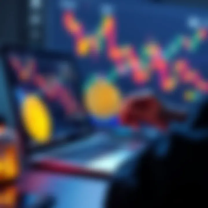 A person analyzing Bitcoin trends on a laptop with charts and graphs in view, representing the value of owning Bitcoin in 2026.