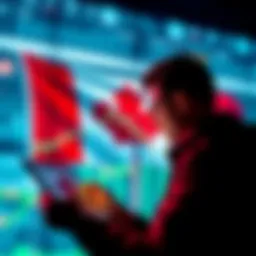A person studying Bitcoin charts and graphs with a Canadian flag in the background, symbolizing investment opportunities in Canada.