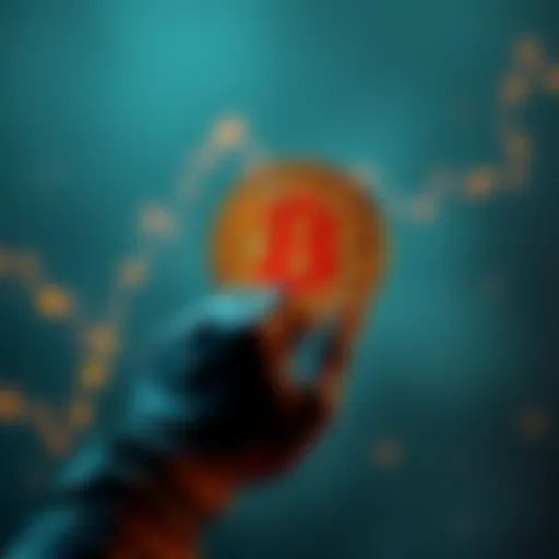 A person looking at a Bitcoin symbol, reflecting on investment choices for retirement.