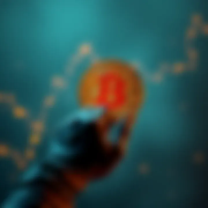 A person looking at a Bitcoin symbol, reflecting on investment choices for retirement.