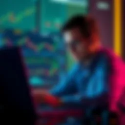 Person considering Bitcoin investment Individual looking at Bitcoin charts and emergency savings in front of a laptop, weighing investment options