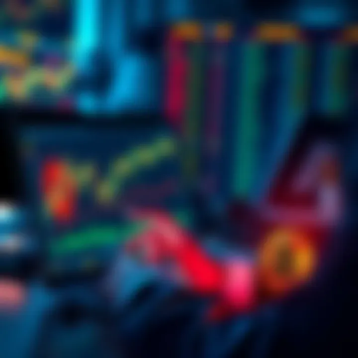 Bitcoin Investment Consideration A person reviewing Bitcoin charts and financial data on a laptop, considering investing in cryptocurrency.