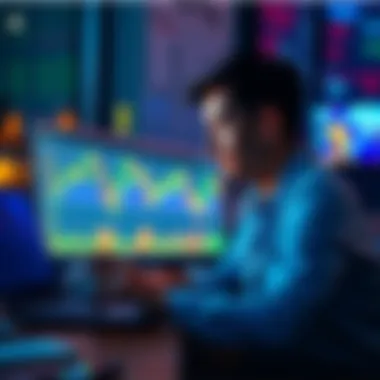 A person looking at a Bitcoin chart on a laptop, contemplating an investment decision.