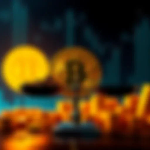 Bitcoin Investment Dilemma A person weighing options with a Bitcoin symbol in the background, representing investment choices at a $40,000 threshold