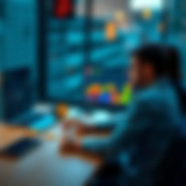 A person sitting at a table with a laptop showing Bitcoin charts, looking thoughtful while a worried spouse watches nearby.