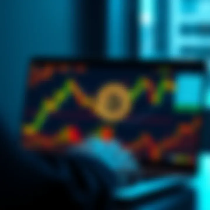 A person looking at a Bitcoin chart on a laptop, symbolizing their investment strategy in Bitcoin over other cryptocurrencies.