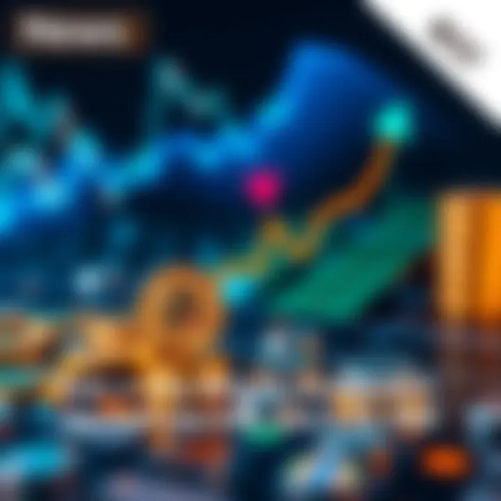 A graph showing a Bitcoin investment increasing from a small amount to a larger value, symbolizing financial growth