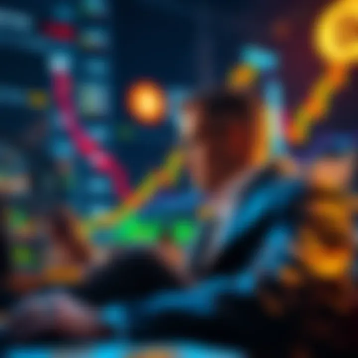 A person analyzing Bitcoin charts and graphs, thinking about investment opportunities.