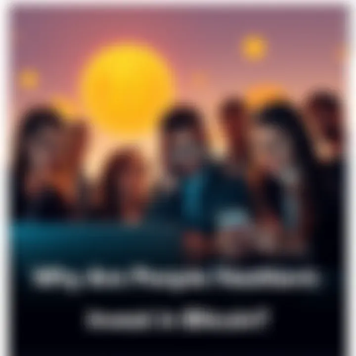 A group of people looking concerned while examining Bitcoin charts on laptops and mobile devices, expressing uncertainty about investing in cryptocurrency.