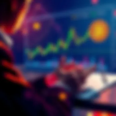 A person analyzing a chart showing Bitcoin value with a calculator and notepad, contemplating asset allocation.