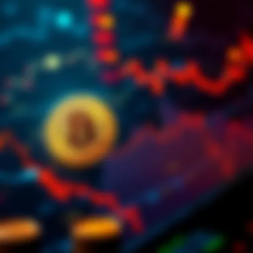 A chart showing a decline in Bitcoin value from $1,000 to $584 over six months