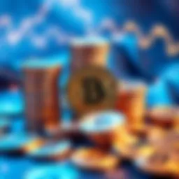 A graphic showing Bitcoin coins stacked with dollar signs around them, representing the need for $1 trillion in investments.