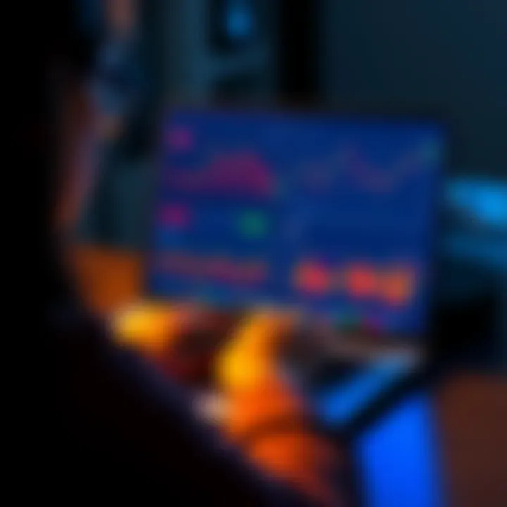 A person looking at a laptop displaying charts for OKX and Strike, considering switching platforms for Bitcoin investments